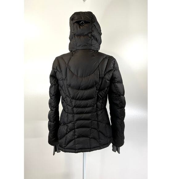 Lands End Down Quilted Puffer Jacket Hooded Black - Picture 14 of 14